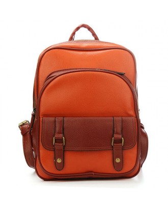 Vintage Women PU Leather Backpack Satchel Shoulder School Bag